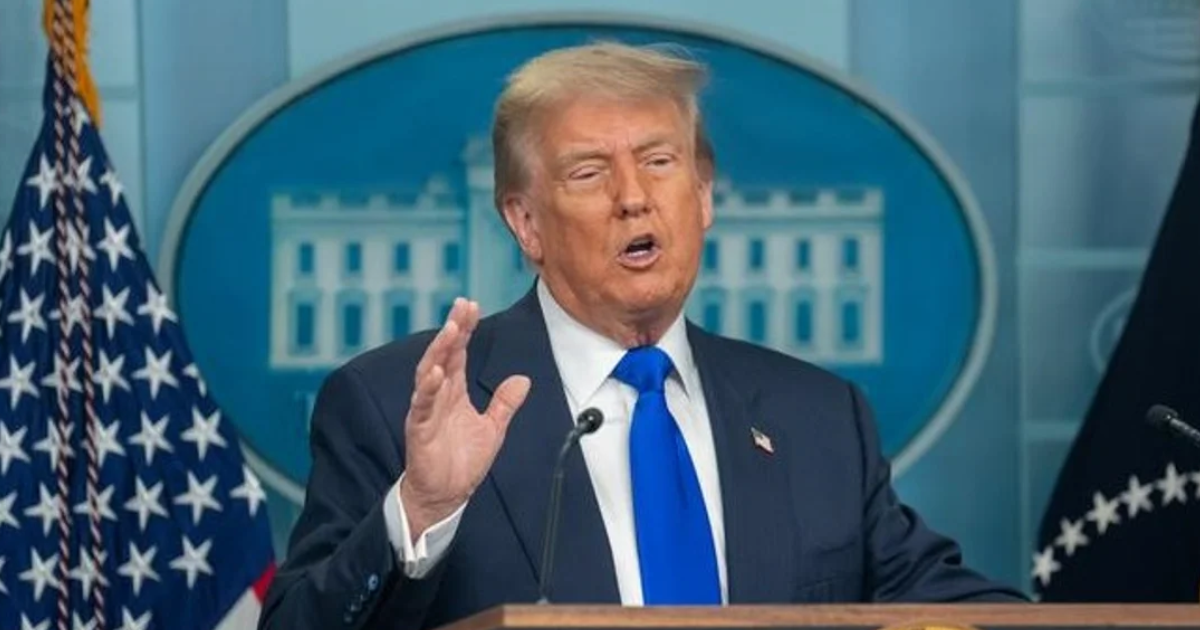 El presidente de Estados Unidos Donald Trump en una conferencia de prensa en la Casa Blanca