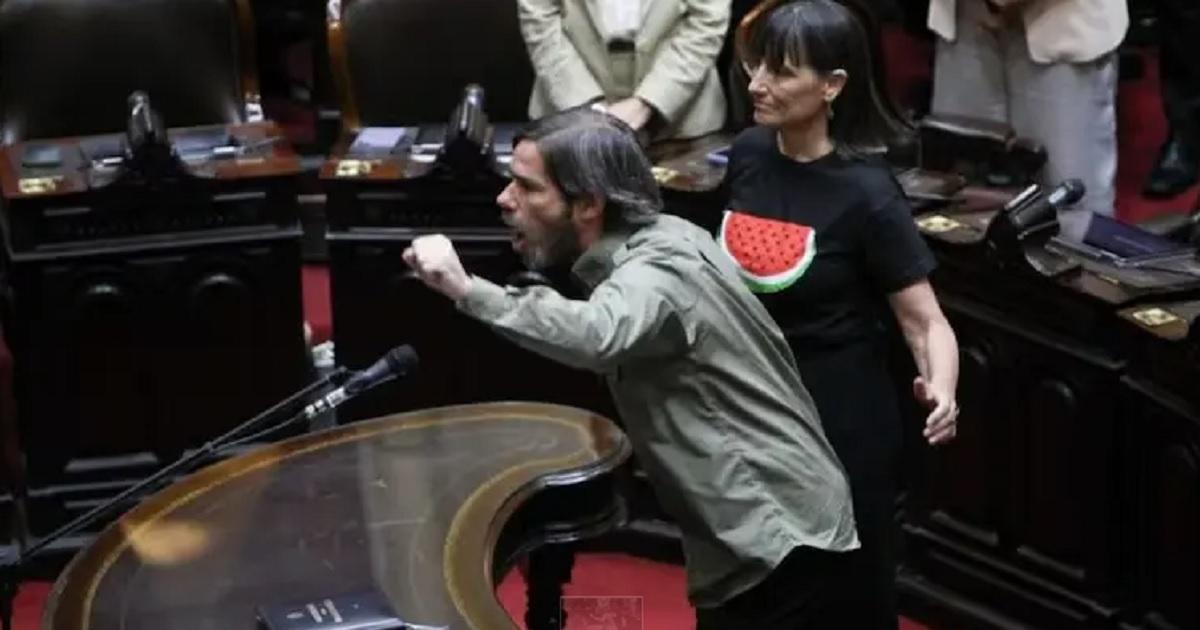 Tensioacuten en el Congreso- Del Cantildeo juroacute con fuertes criacuteticas al Gobierno y desatoacute un cruce con Lilia Lemoine