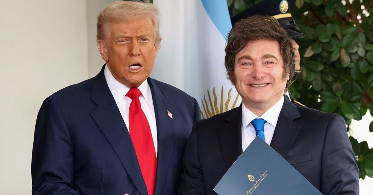 Trump junto a Milei en la ltima reunión en la Casa Blanca