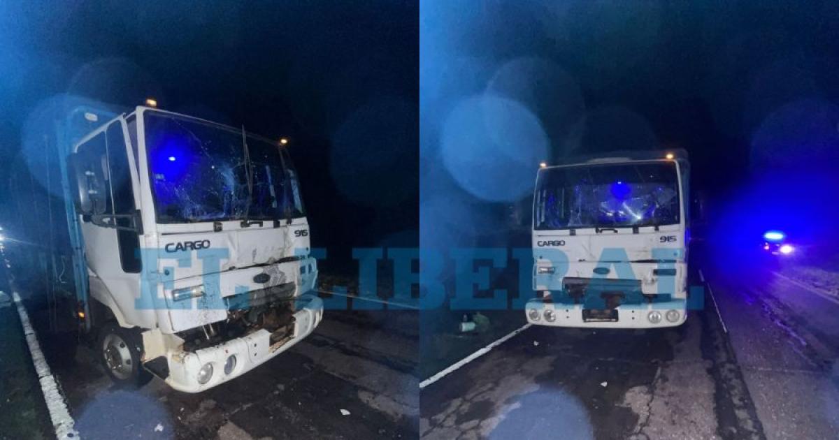 Terrible susto en el interior- dos camiones colisionaron en el km 33 de la Ruta 89