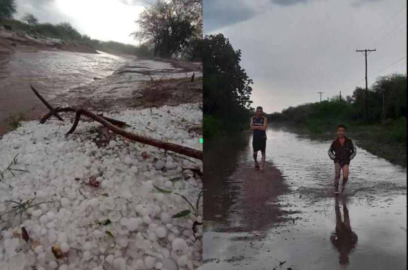 Caiacuteda de granizo lluvia y fuertes vientos afectaron al interior de Choya