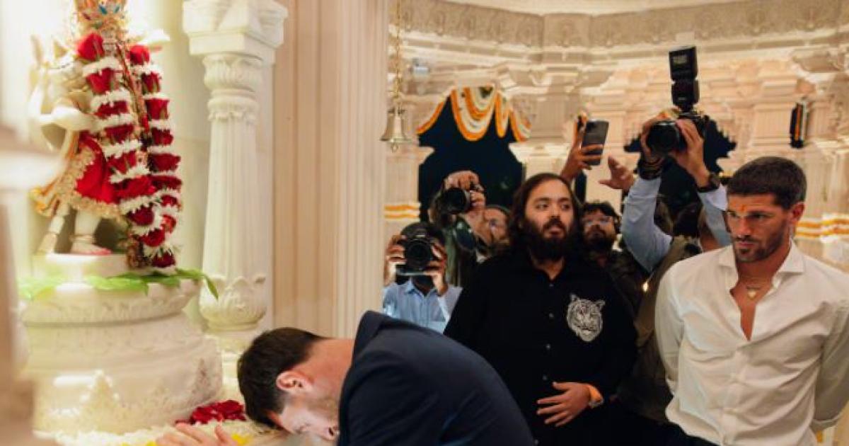 Messi visitoacute un santuario de animales en la India y fue homenajeado en Vantara