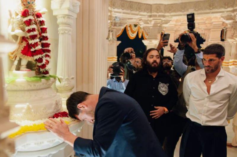 Messi visitoacute un santuario de animales en la India y fue homenajeado en Vantara