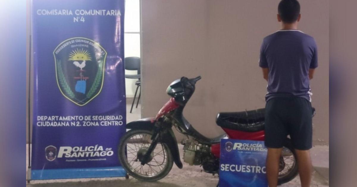 Roboacute una moto y fue a romper la vidriera de un local