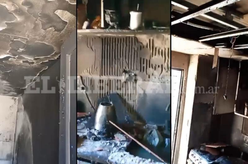 VIDEO  Grave incendio en Parque del Riacuteo 3- una nena de 12 antildeos habriacutea sido trasladada a quiroacutefano