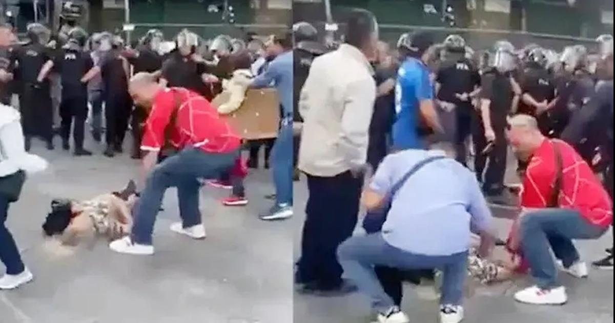 Procesaron al policiacutea que empujoacute e hirioacute a una jubilada frente al Congreso