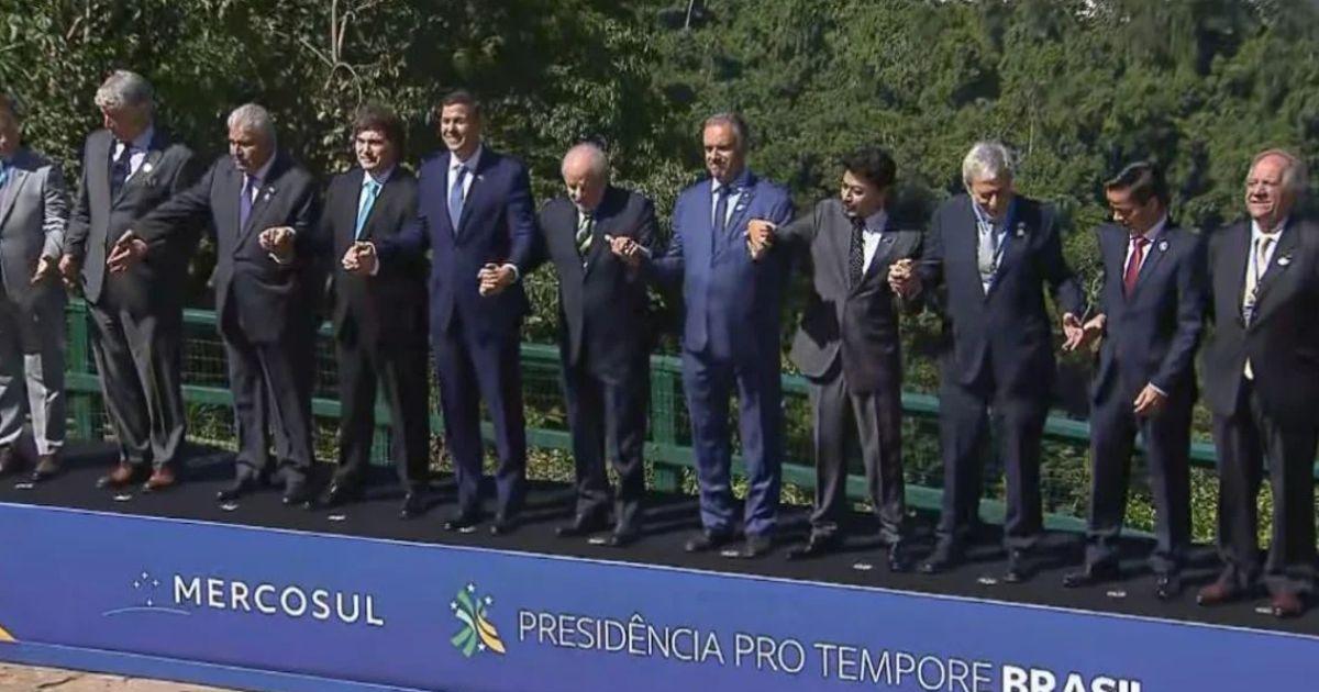 Los presidentes reunidos en Brasil