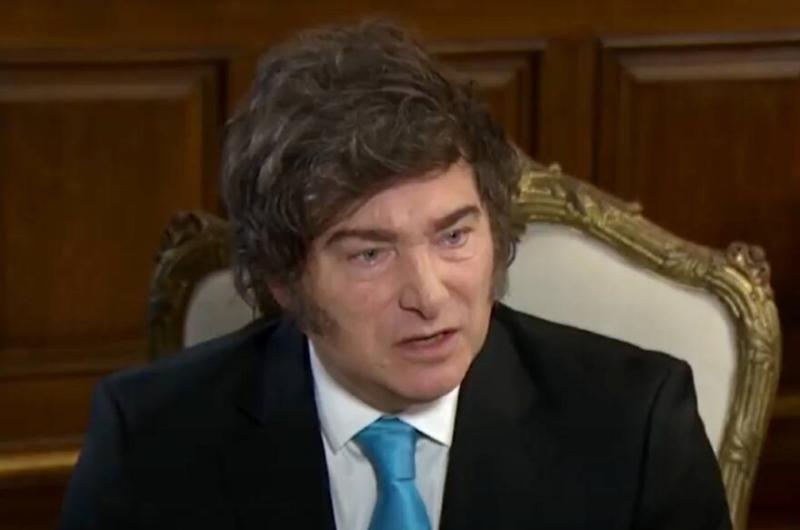 El presidente Javier Milei durante su paso por La Cornisa (LN)