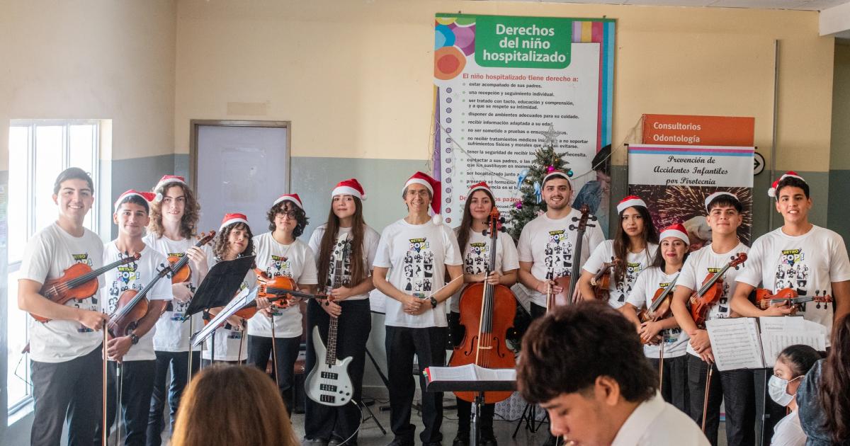 Ofrecieron un concierto para los nintildeos internados