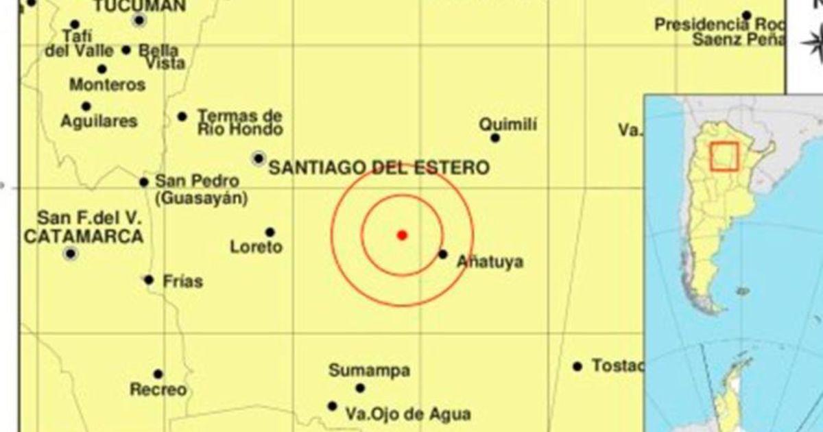 El sismo fue este s�bado a la mañana en el interior de Santiago del Estero