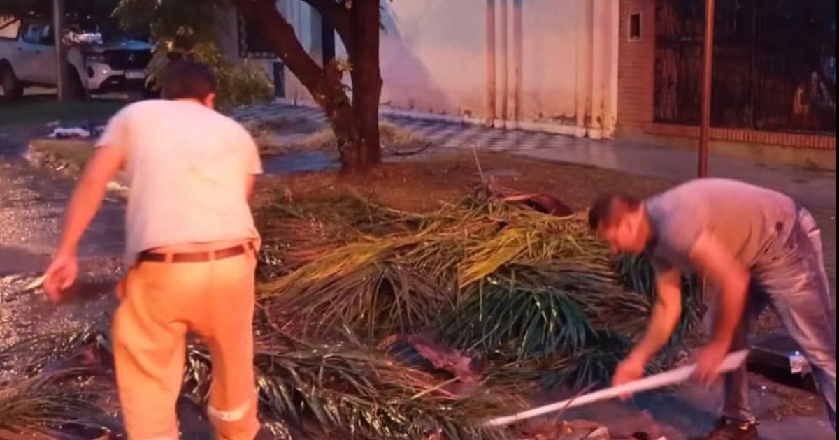 El Municipio asiste a vecinos afectados por el fuerte temporal en Las Termas