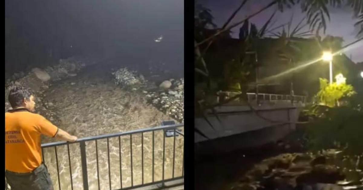 Cientos de santiaguentildeos dejan El Rodeo ante la gran crecida de sus riacuteos