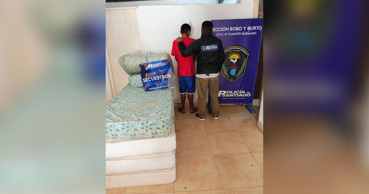 Papacho vendiacutea colchones robados por WhatsApp y terminoacute detenido en Monte Quemado