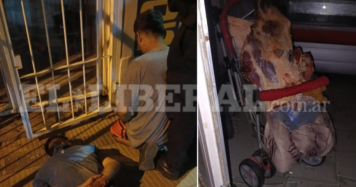 Insoacutelito robo en La Banda- intentaron llevarse una media res de una carniceriacutea en un cochecito de bebeacute
