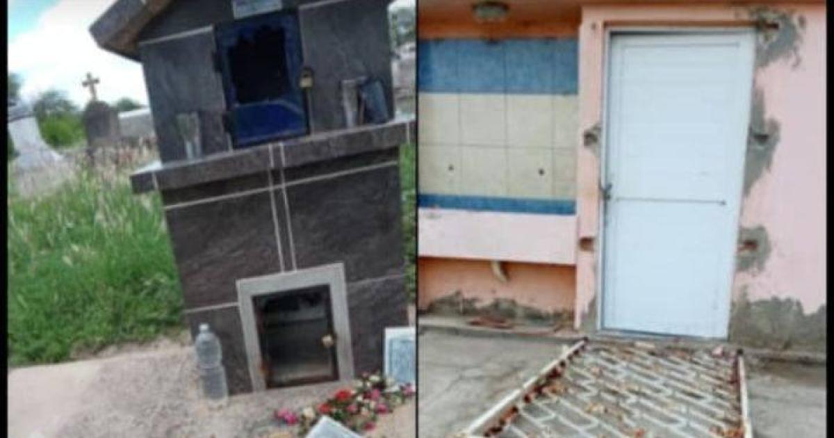 Repudio por los dantildeos y destrozos provocados en el cementerio de Icantildeo