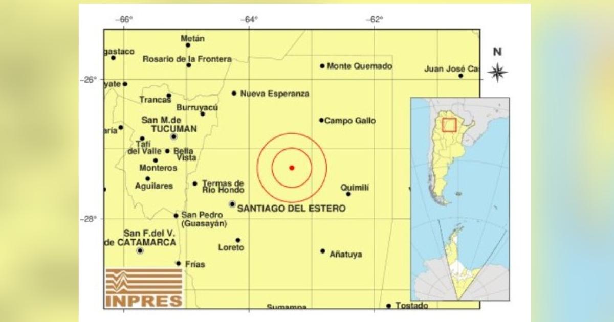 Sismo en el noreste santiagueño