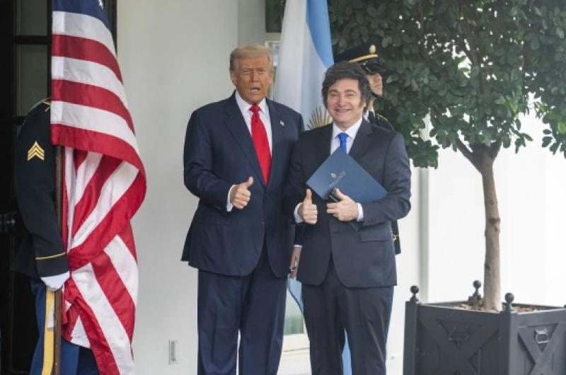 El presidente Javier Milei junto a su par de Estados Unidos Donald Trump Foto- Agencia NA (Presidencia)