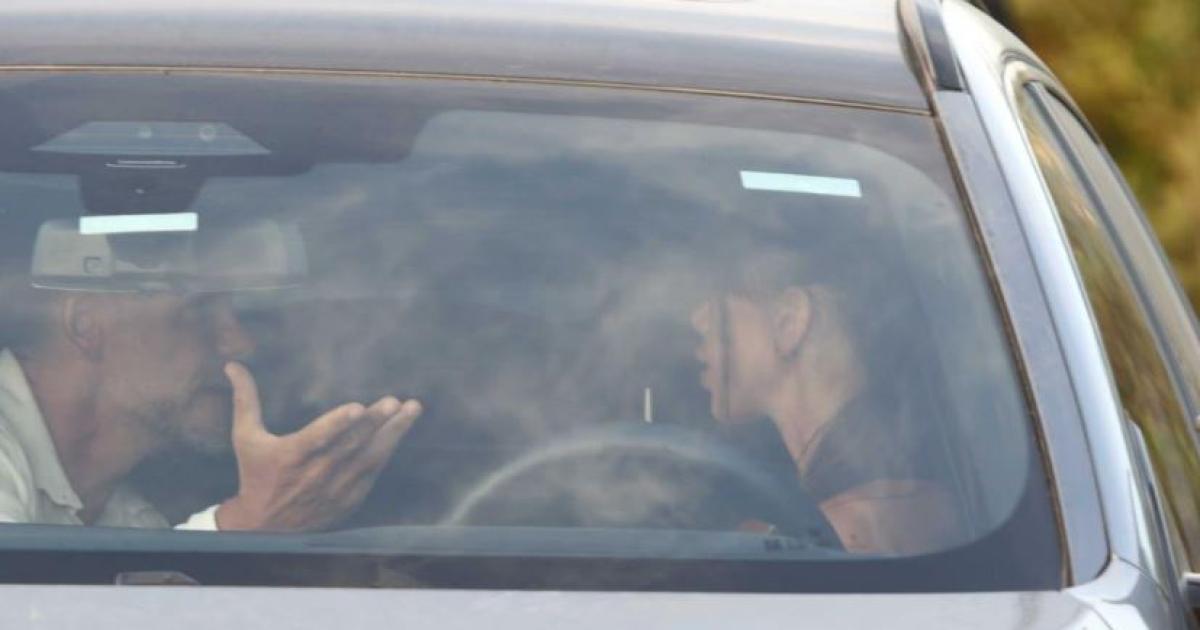 Las imaacutegenes que exponen una fuerte discusioacuten entre Demichelis y su novia