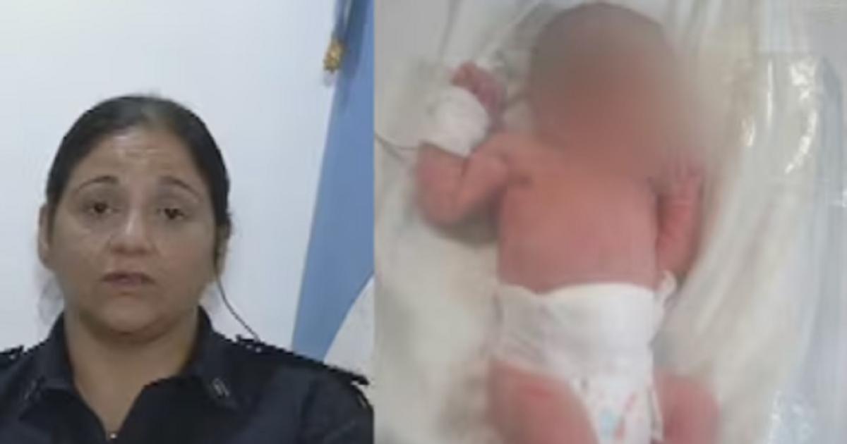 Habloacute la policiacutea que rescatoacute a la beba abandonada en la basura- Teniacutea marcado uno de los barrotes del tacho en la cara
