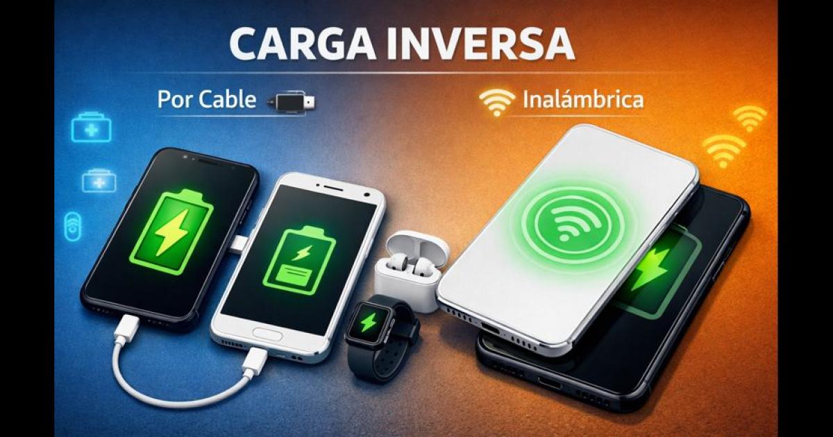 Tu celular tambieacuten puede ser una bateriacutea externa- dos formas de cargar otros dispositivos