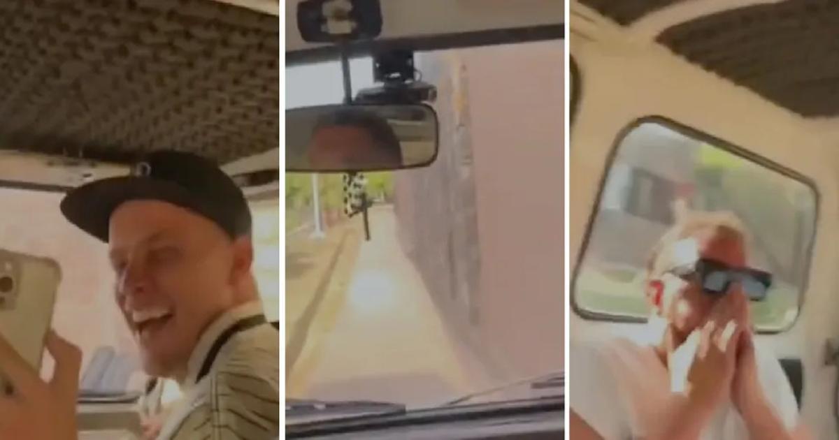 Un grupo de joacutevenes se filmoacute mientras manejaba por la vereda 