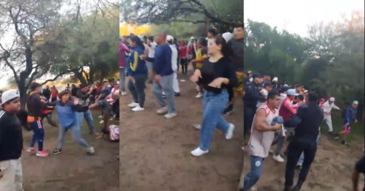 Del fuacutetbol pasaron a cervezas trompadas y piedras en Siliacutepica