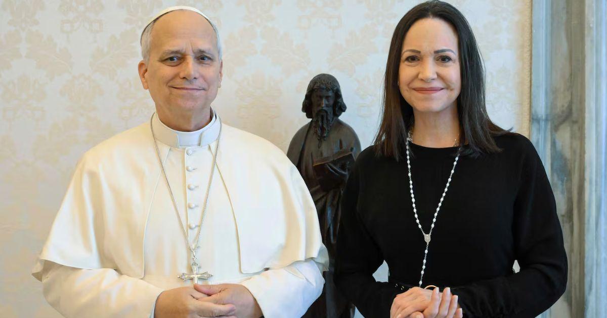 El encuentro entre el Papa y la líder venezolana se llevó a cabo en El Vaticano