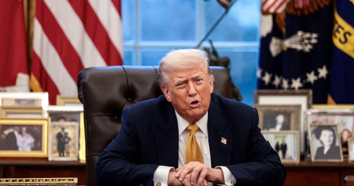 Donald Trump durante una intervención en la Casa Blanca