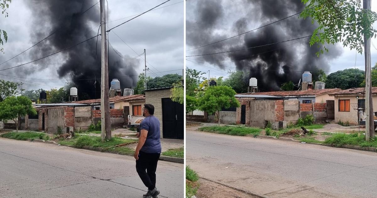 Incendio en una maderera de Campo Contreras generoacute alarma entre los vecinos
