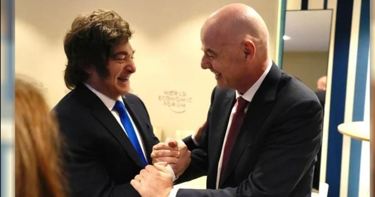 El presidente Javier Milei y Gianni Infantino Foto- Agencia NA (Presidencia)