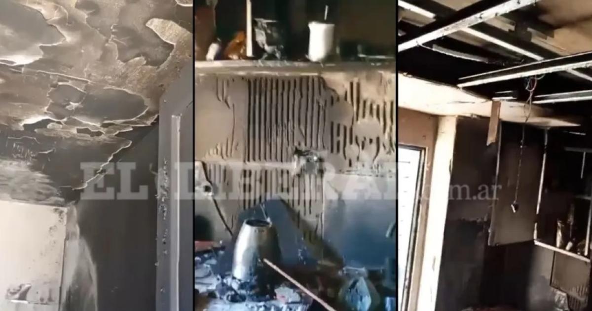 Así quedó la vivienda tras el voraz incendio