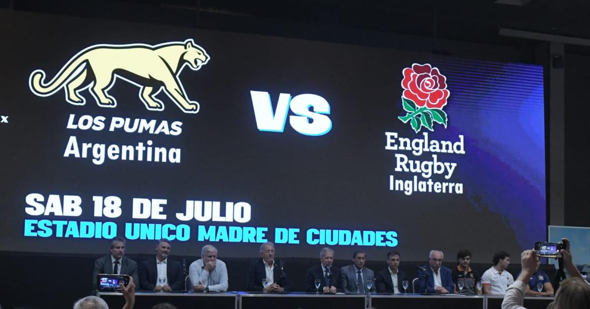 Eliacuteas Suaacuterez encabezoacute la presentacioacuten del partido entre Los Pumas e Inglaterra en Santiago del Estero