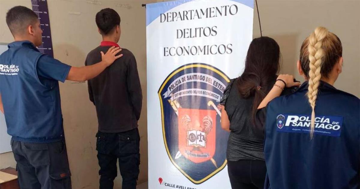 Madre e hijo presos acusados de robar cartera y estafar