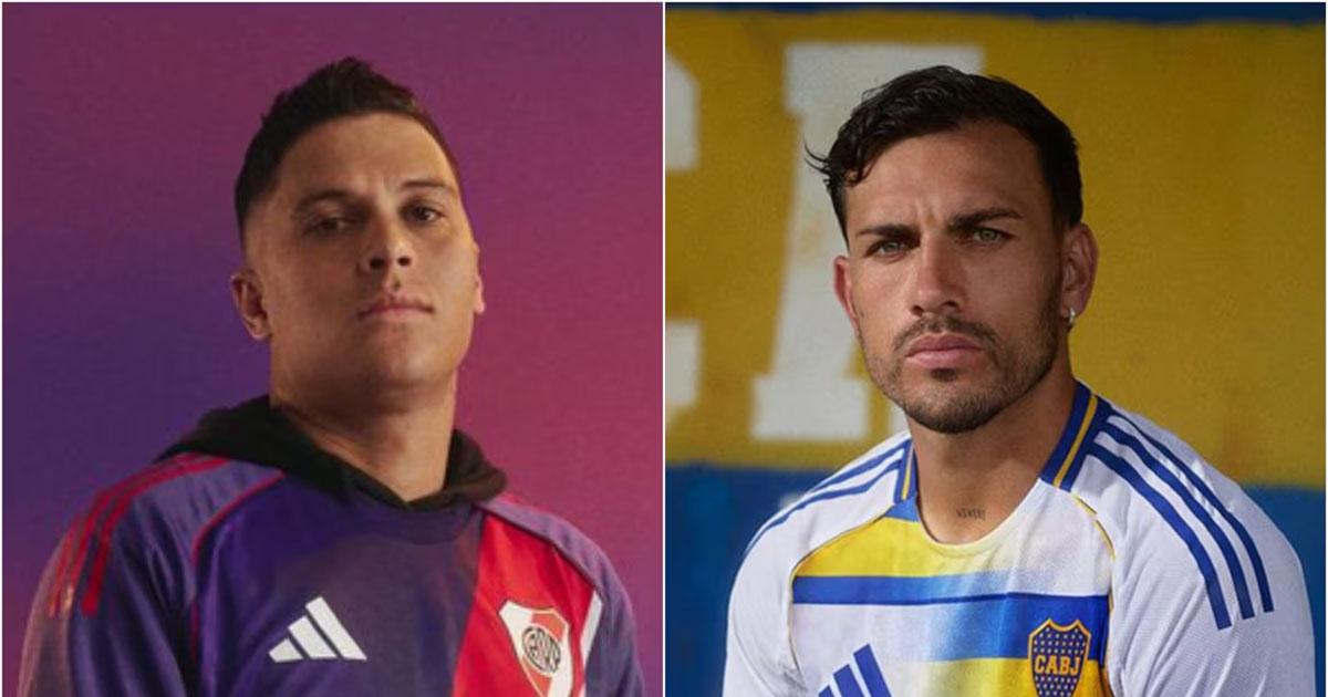 Se presentaron las nuevas camisetas de Boca y River