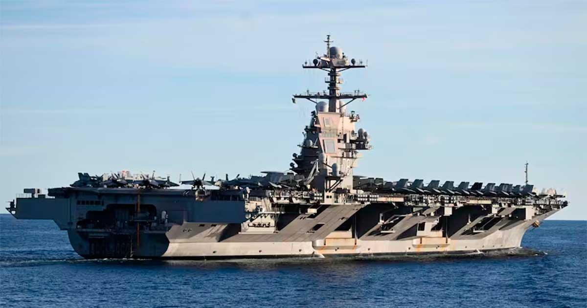La nave de Estados Unidos viaja a Oriente Medio (Foto- Diario La Nación)