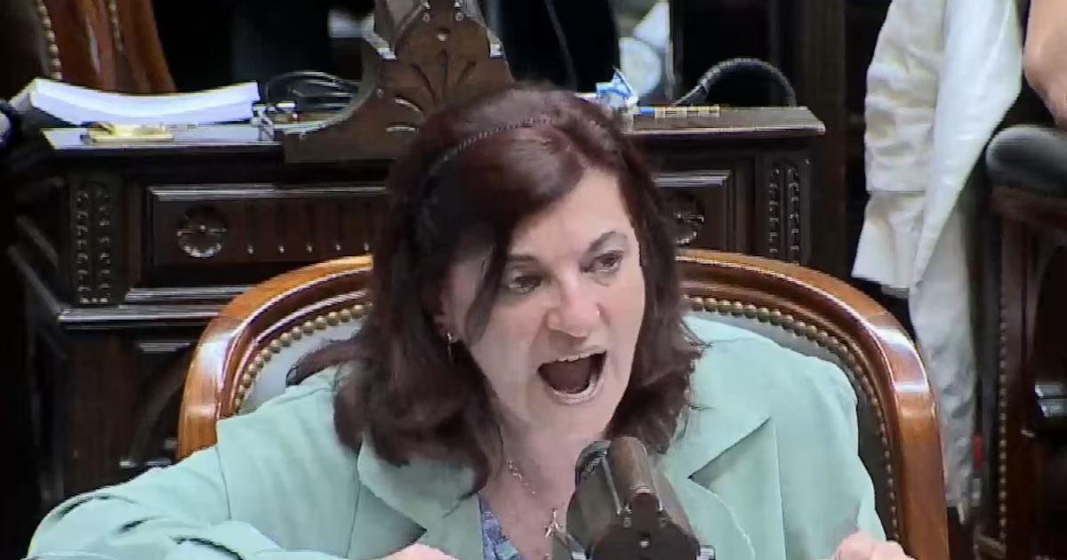 Oligarca caballero- Kelly Olmos recitoacute un himno de la proscripcioacuten para rechazar la Reforma Laboral