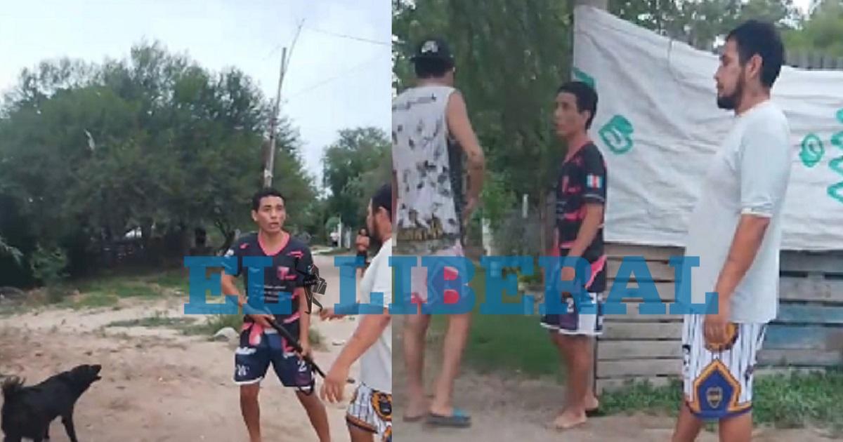 A los tiros en El Tuscal- feroz pelea vecinal dejó varios heridos - Foto Captura del video que se viralizó