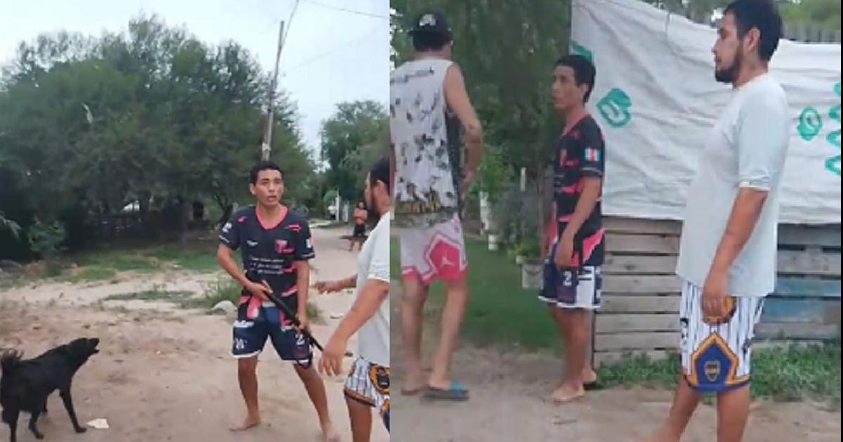 Amenazas golpes y disparos en una pelea vecinal que fue filmada por un testigo