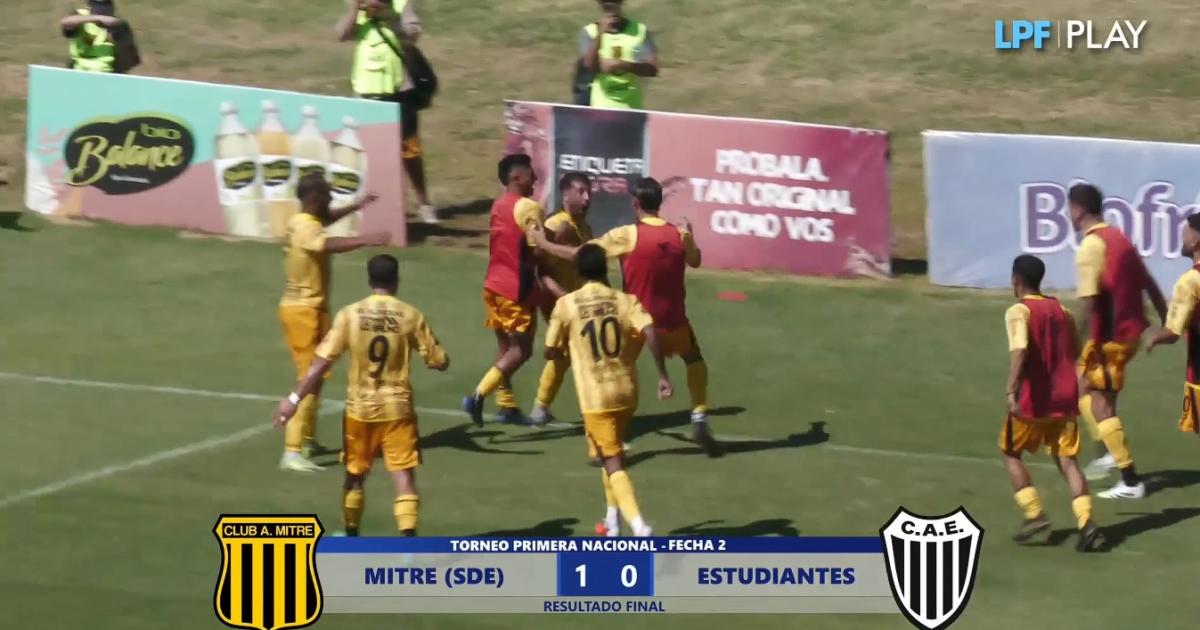 Mitre pegoacute de contra y consiguioacute su primera victoria del antildeo ante Estudiantes de Buenos Aires