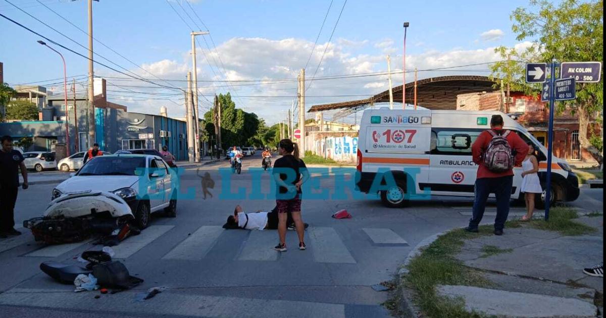 Choque con lesionado en Av Colón y Gorriti