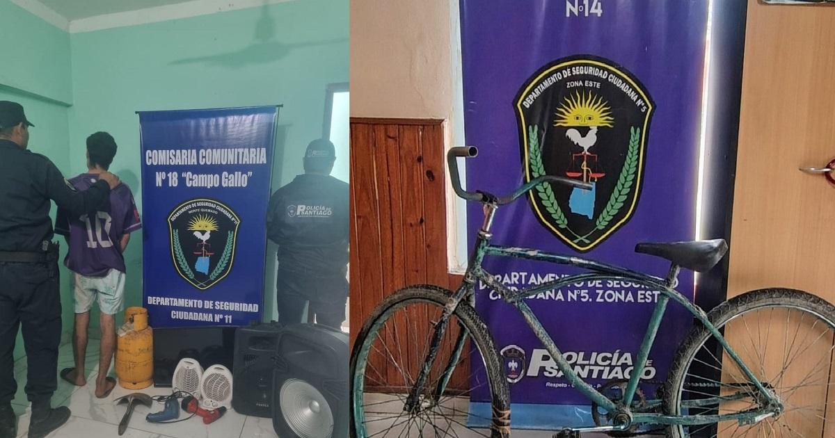 Allanamientos y operativos en Campo Gallo y La Banda- un detenido y bienes recuperados