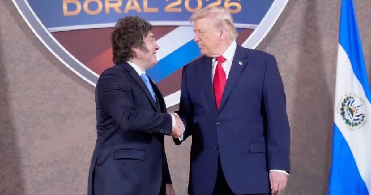 Milei junto a Trump- Foto Infobae