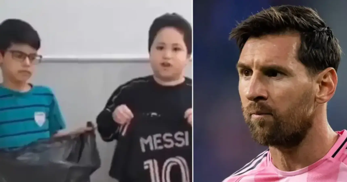 Nintildeos iraniacutees queman camisetas de Messi tras la poleacutemica visita a Trump en la Casa Blanca