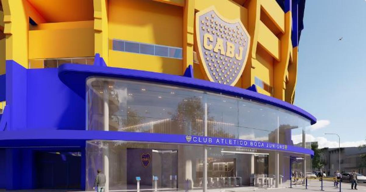 NUEVA FACHADA Así lucir� el ingreso principal a la nueva Bombonera seg�n el proyecto de la dirigencia