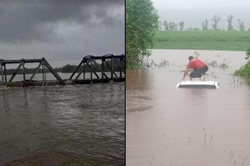 Las intensas lluvias provocaron dificultades en la vecina provincia