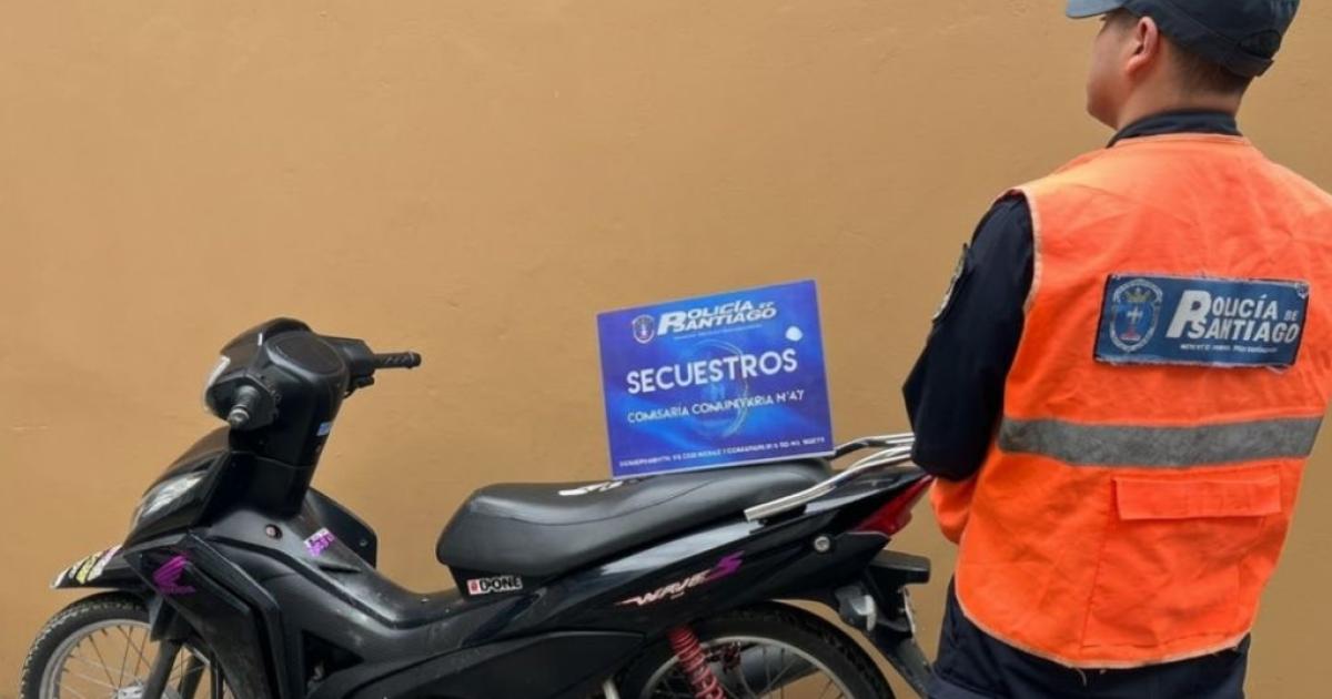 Recuperaron en La Banda una motocicleta robada hace dos antildeos en Buenos Aires