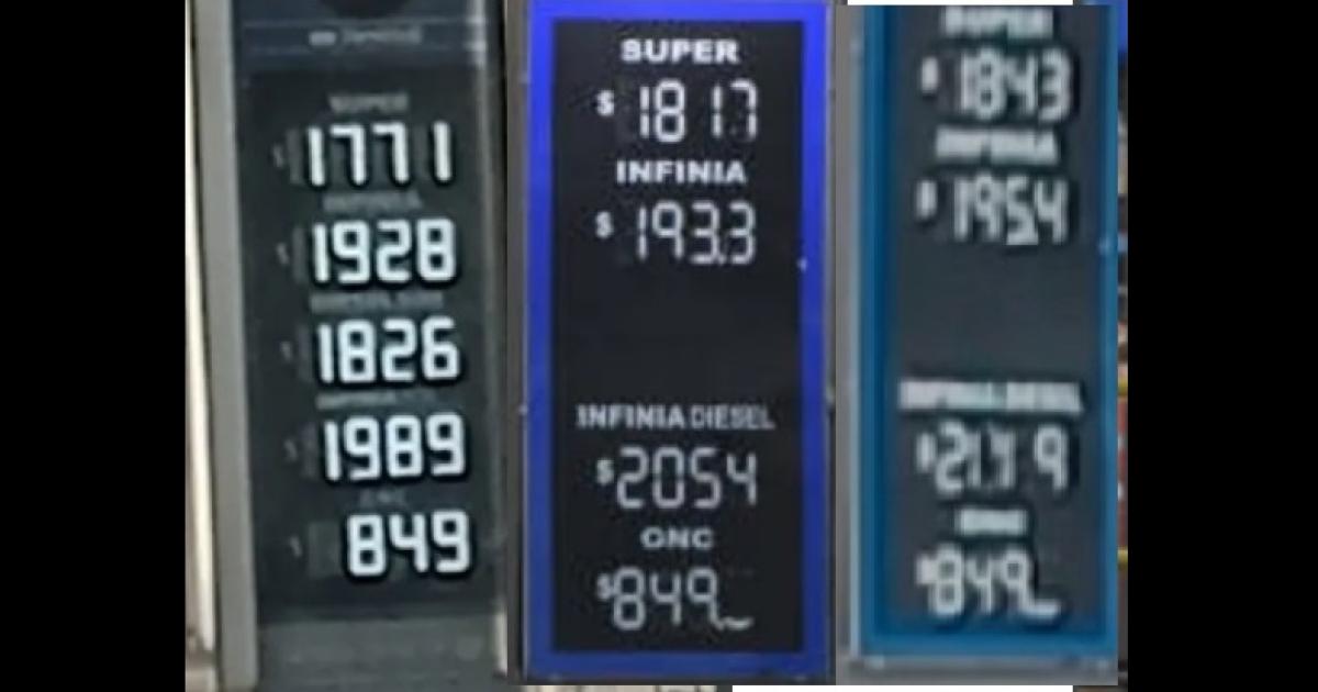EN SANTIAGO Los datos corresponden a precios en surtidores locales