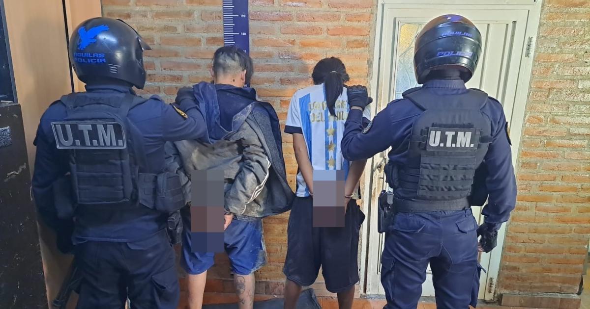 Con varios bagullos de cocaiacutena y marihuana realizaban disparos al aire y terminaron tras las rejas