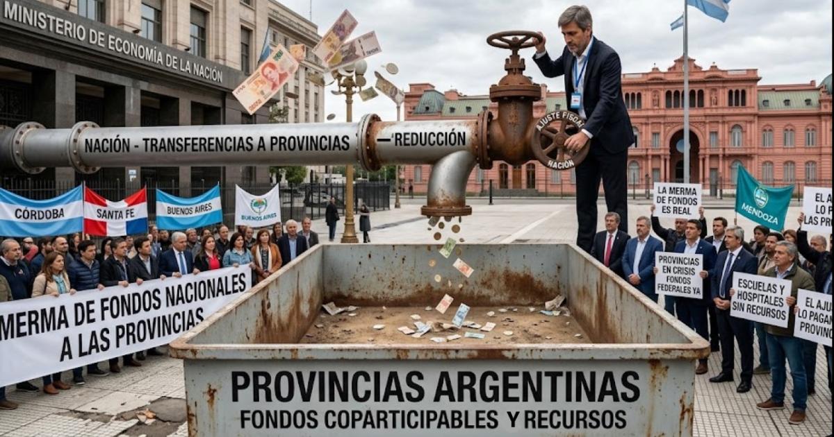 Sigue bajando la recaudacioacuten y pega de lleno en los giros automaacuteticos de las provincias