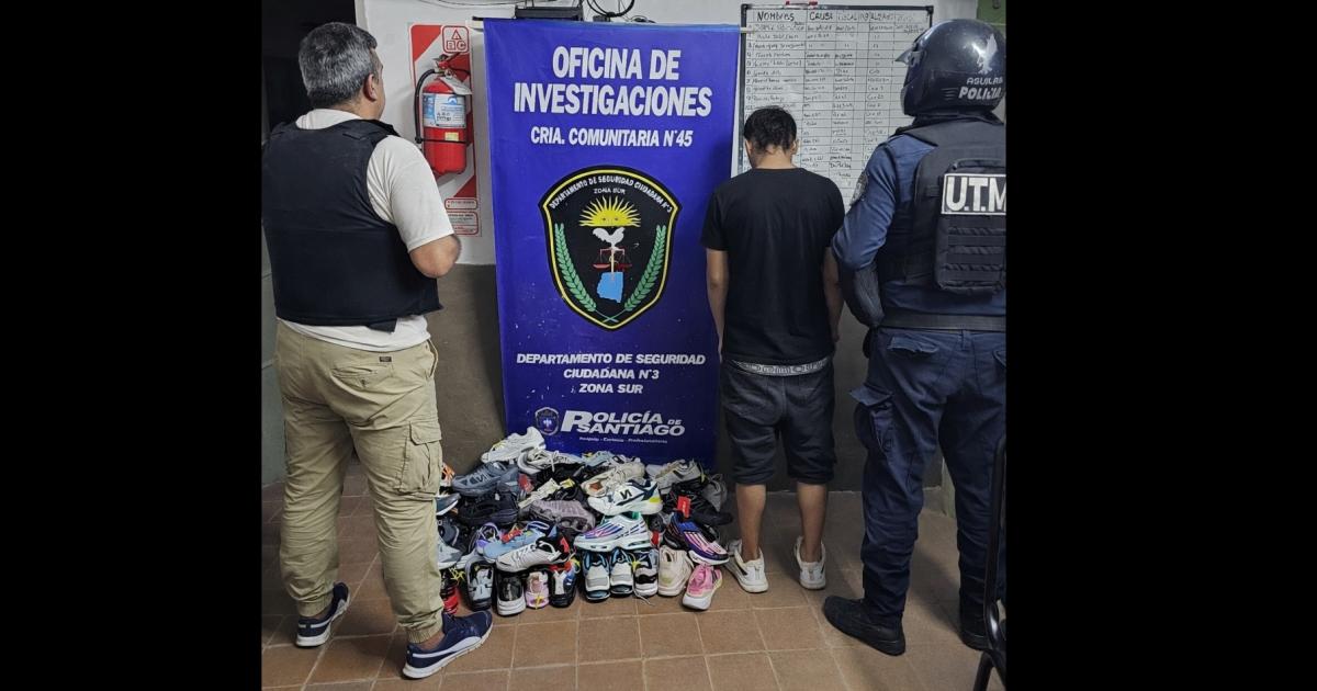 Recuperan 50 pares de zapatillas y detienen al autor de un hurto